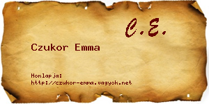 Czukor Emma névjegykártya